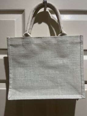 Minimal Cream Canvas Tote with Dual Top Handles